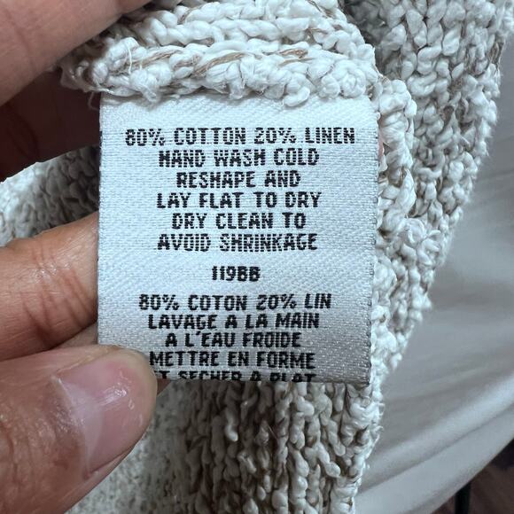 Eileen Fisher Chunky Knit Open Women's Cardigan Size Small Cotton & Linen Chic - Picture 6 of 6